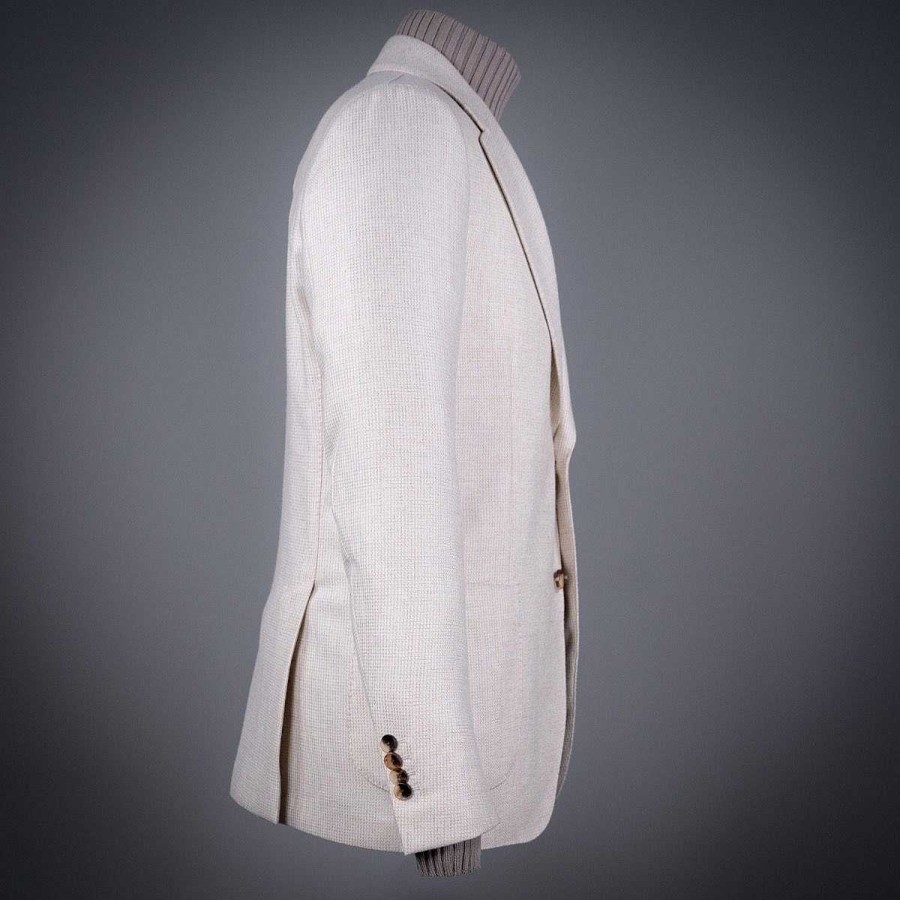 Jackets LARDINI  | Microstructure Wool Jacket Sabbia Chiaro